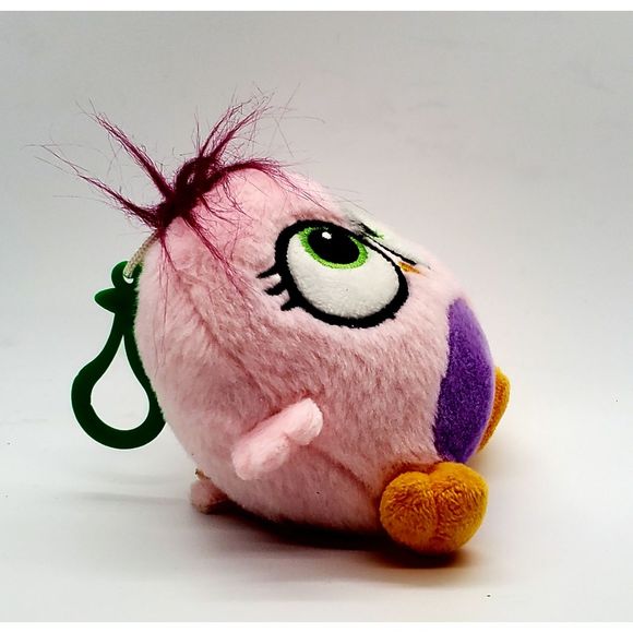 Angry Birds Hatchlings Plush 4 Inch Pink Purple Bird Backpack Clip by Rovio 2018 - Picture 4 of 5